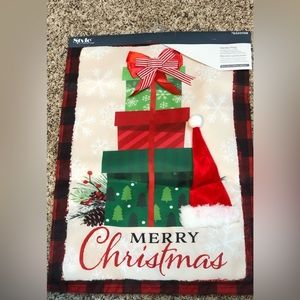 Christmas Garden Flag 12.5"x18" 3D Stacked Presents